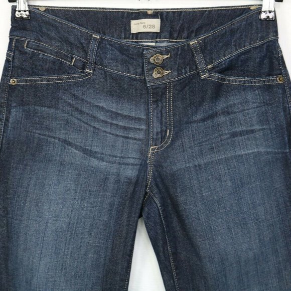Gap Crop Capris Curvy Flare Jeans Stretch Flap Pockets 6 28 - Picture 7 of 10